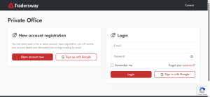 بر روی گزینه Open account now کلیک نمایید.