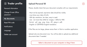 گزینه Select a document on your computer or drag it here را انتخاب نمایید و فرآیند آپلود را انجام دهید.