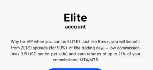 حساب Elite بروکر اف ایکس پرو