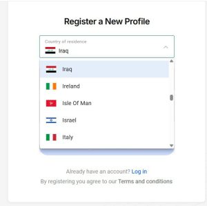 انتخاب کشور عراق به جای کشور ایران در مراحل ثبت نام در بروکر اف ایکس پرو