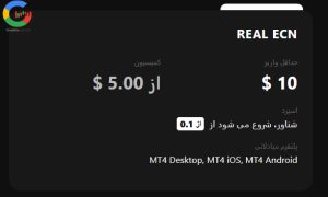 حساب Real ECN&nbsp;بروکر Investizo