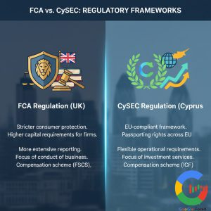 تفاوت رگوله FCA و CySEC؛ کدام بهتر است؟